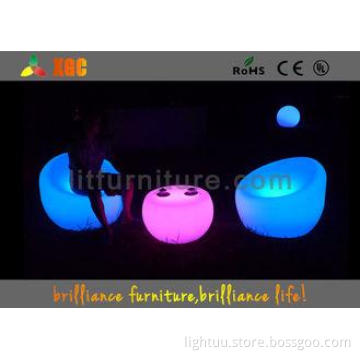 decorative large plastic LED Bar Chair illuminated sofa 110